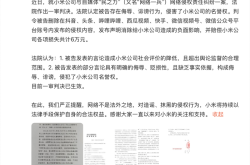 侮辱雷军、小米，一博主被判道歉并赔6万元